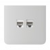 Фронтальна панель Ajax SideCover (LAN) vertical white/біла для інтернет-розетки Outlet (LAN)