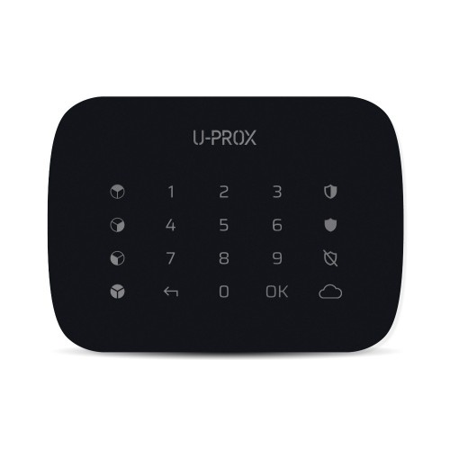 Беспроводная сенсорная клавиатура ITV U-Prox Keypad G4 Black для управления четырьмя охранными группами