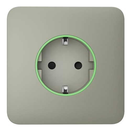Фронтальная панель Ajax SoloCover (smart) [type F] [55] ASP olive/оливковая для умной розетки Outlet (type F)