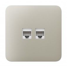 Фронтальна панель Ajax SoloCover (LAN) ivory/слонова кістка для інтернет-розетки Outlet (LAN)