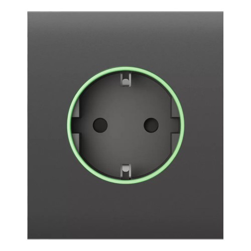 Фронтальная панель Ajax CenterCover (smart) [type F] [55] ASP grey/серая для умной розетки Outlet (type F)