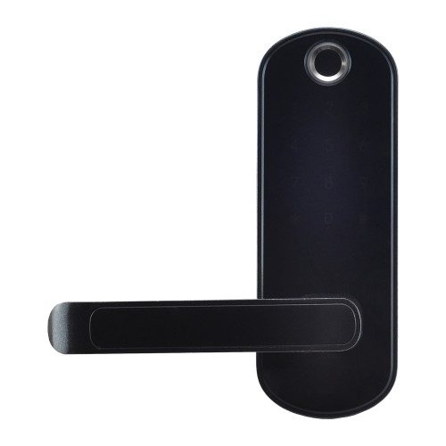 Замок биометрический автономный Trinix TRL-5107BTF Black Left с Bluetooth, считывателем отпечатков пальцев и карт Mifare