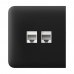 Фронтальна панель Ajax SideCover (LAN) black/чорна для інтернет-розетки Outlet (LAN)
