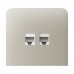Фронтальна панель Ajax SideCover (LAN) vertical ivory/слонова кістка для інтернет-розетки Outlet (LAN)