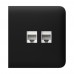 Фронтальна панель Ajax SideCover (LAN) black/чорна для інтернет-розетки Outlet (LAN)