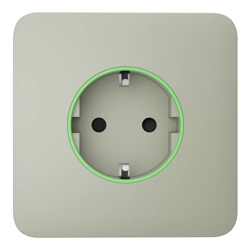 Фронтальная панель Ajax SoloCover (smart) [type F] [55] ASP oyster/устричная для умной розетки Outlet (type F)