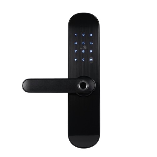 Замок биометрический автономный Trinix TRL-5103BTF Black Left с Bluetooth, считывателем отпечатков пальцев и карт Mifare