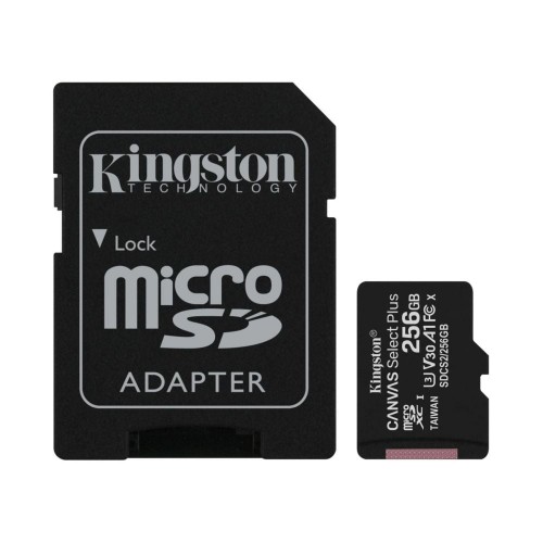 Карта пам’яті miсroSDXC 256GB Kingston TransFlash Memory Card з SD-адаптером class 10 A1 Canvas Select Plus (SDCS2/256GB)