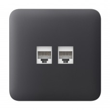 Фронтальна панель Ajax SoloCover (LAN) graphite/графіт для інтернет-розетки Outlet (LAN)