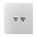 Фронтальна панель Ajax SideCover (LAN) white/біла для інтернет-розетки Outlet (LAN)