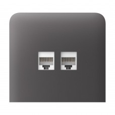 Фронтальна панель Ajax SideCover (LAN) vertical grey/сіра для інтернет-розетки Outlet (LAN)
