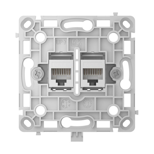 Механізм розетки Ajax OutletCore (LAN) White для інтернет-розетки Outlet (LAN)