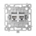 Механізм розетки Ajax OutletCore (LAN) White для інтернет-розетки Outlet (LAN)