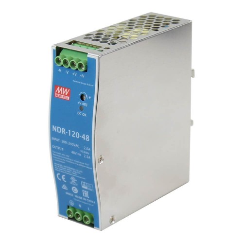 Блок питания NDR-120-48 Mean Well на DIN-рейке