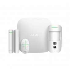 Комплект беспроводной сигнализации Ajax StarterKit Cam Plus HDR White с WiFi, 2G, 3G, 4G, Ethernet, фотоверификацией тревог