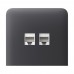 Фронтальна панель Ajax SideCover (LAN) vertical graphite/графіт для інтернет-розетки Outlet (LAN)