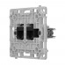 Механізм розетки Ajax OutletCore (LAN) vertical Black для інтернет-розетки Outlet (LAN)