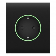 Фронтальная панель Ajax CenterCover (smart) [type F] [55] ASP black/черная для умной розетки Outlet (type F)