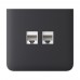 Фронтальна панель Ajax SideCover (LAN) vertical graphite/графіт для інтернет-розетки Outlet (LAN)