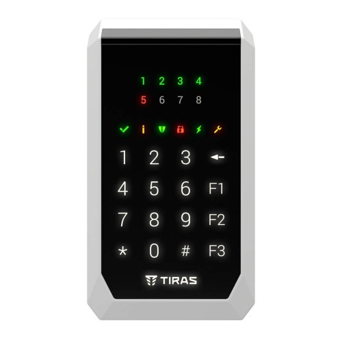 Клавиатура Tiras K-PAD8 Black на 8 индикаторов зон