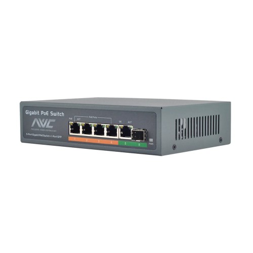 PoE-коммутатор 6-портовый гигабитный NVC-604Gs