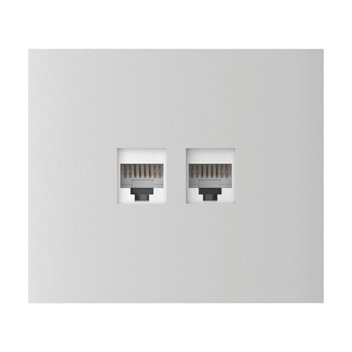 Фронтальна панель Ajax CenterCover (LAN) vertical white/біла для інтернет-розетки Outlet (LAN)