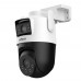 IP PTZ-відеокамера з WiFi 6 5Mp+5Mp Dahua DH-P5D-5F-PV f=2.8mm+6mm, ІЧ+LED, з мікрофоном