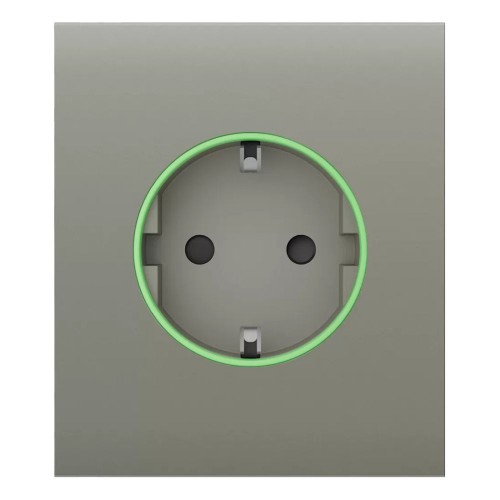 Фронтальная панель Ajax CenterCover (smart) [type F] [55] ASP olive/оливковая для умной розетки Outlet (type F)