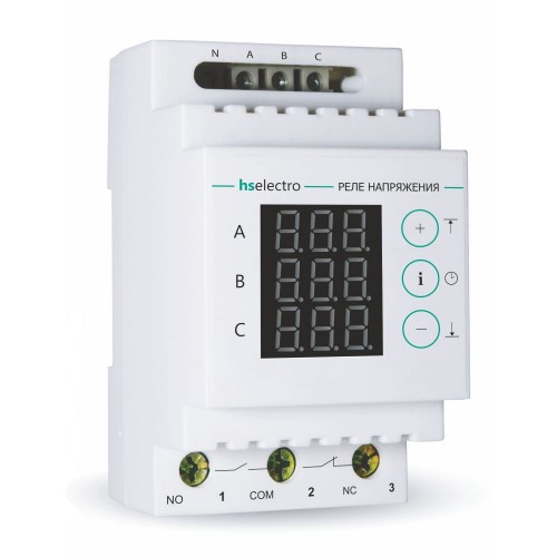 Трехфазное реле напряжения HS Electro УКН-380В