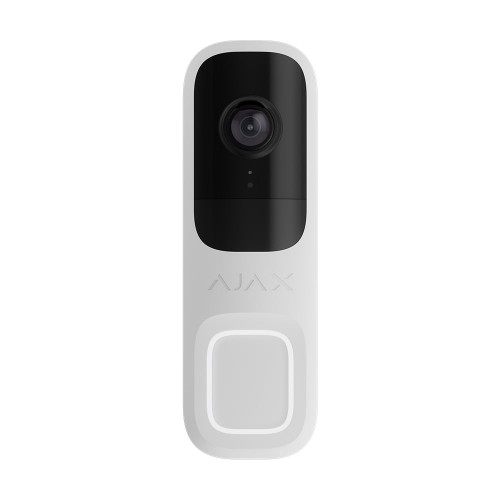 Відеодзвінок з WiFi 4Mp Ajax DoorBell White із вбудованим штучним інтелектом та ІЧ датчиком руху