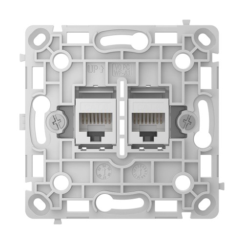 Механізм розетки Ajax OutletCore (LAN) vertical White для інтернет-розетки Outlet (LAN)