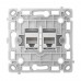 Механізм розетки Ajax OutletCore (LAN) vertical White для інтернет-розетки Outlet (LAN)