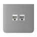 Фронтальна панель Ajax SideCover (LAN) vertical fog/димна для інтернет-розетки Outlet (LAN)