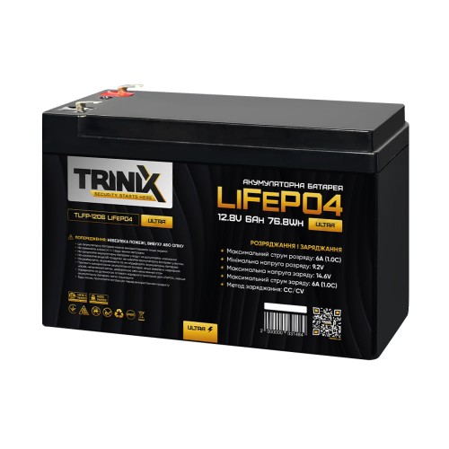 Аккумуляторная батарея литий-железо-фосфатная 12.8В 6А*ч Trinix TLFP-1206 Ultra LiFePO4