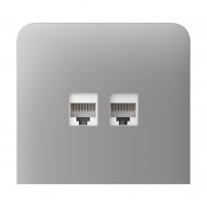 Фронтальна панель Ajax SideCover (LAN) vertical fog/димна для інтернет-розетки Outlet (LAN)