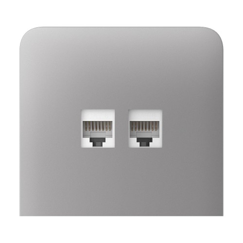Фронтальна панель Ajax SideCover (LAN) vertical fog/димна для інтернет-розетки Outlet (LAN)