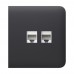 Фронтальна панель Ajax SideCover (LAN) graphite/графіт для інтернет-розетки Outlet (LAN)