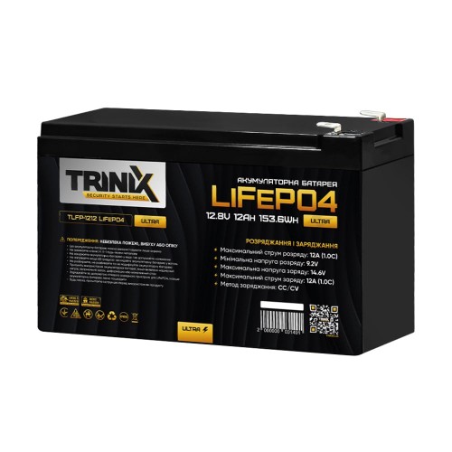Аккумуляторная батарея литий-железо-фосфатная 12.8В 12А*ч Trinix TLFP-1212 Ultra LiFePO4