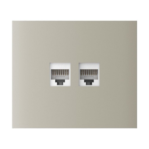 Фронтальна панель Ajax CenterCover (LAN) vertical ivory/слонова кістка для інтернет-розетки Outlet (LAN)