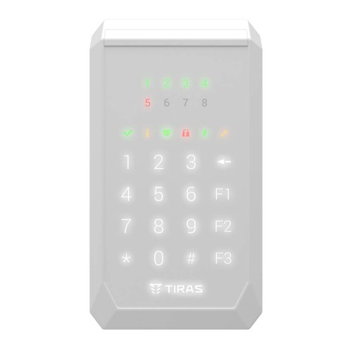 Клавиатура Tiras K-PAD8 White на 8 индикаторов зон.