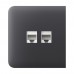 Фронтальна панель Ajax SideCover (LAN) graphite/графіт для інтернет-розетки Outlet (LAN)