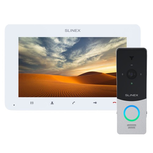 Комплект видеодомофона Slinex SM-07MHD White + ML-20HD Silver-Black