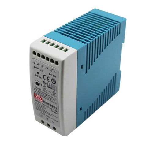 Блок питания MDR-40-24 Mean Well на DIN-рейке